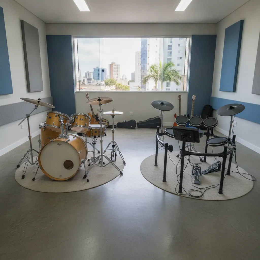 Bateria Acústica ou Eletrônica: Qual Escolher em Goiânia?
