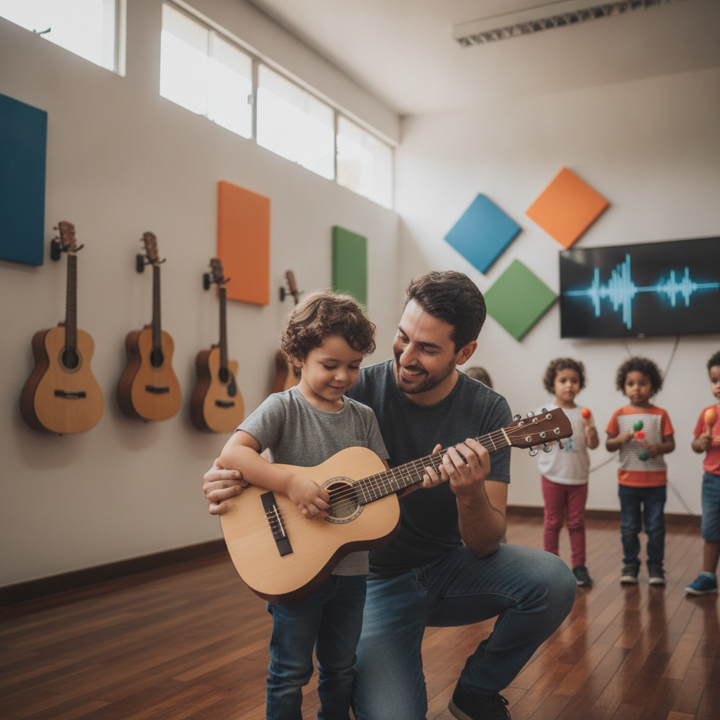 Benefícios das Aulas de Violão para Crianças em Goiânia