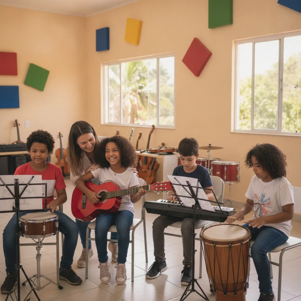 Benefícios de Tocar Instrumento Musical para Crianças em Goiânia
