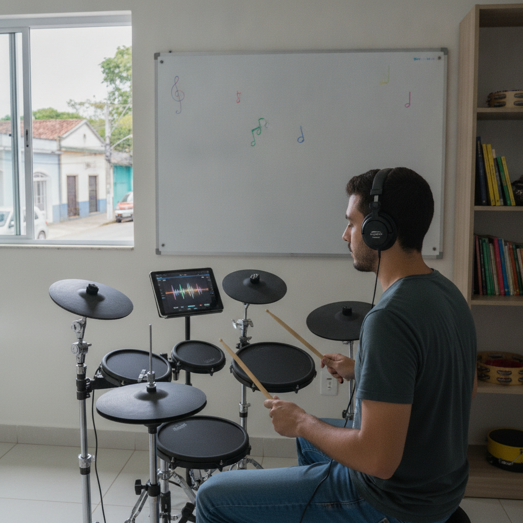 Como Aprender Bateria em Casa em Goiânia: Dicas Práticas