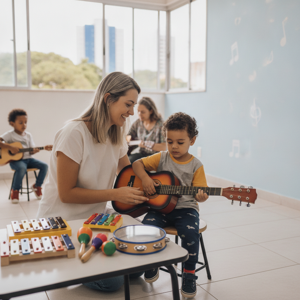 Como Preparar uma Criança para Aulas de Música em Goiânia