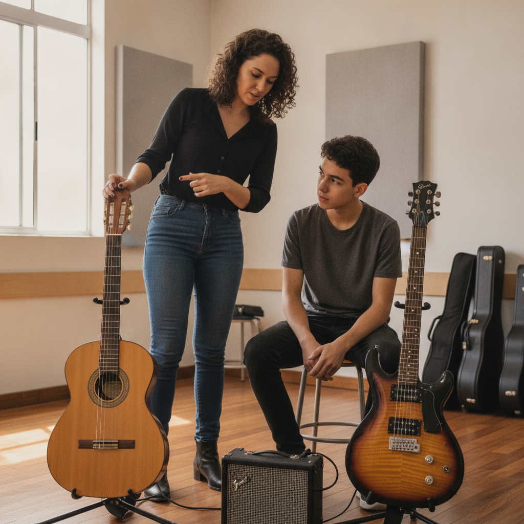 Violão ou Guitarra para Iniciantes em Goiânia: Entenda a Diferença